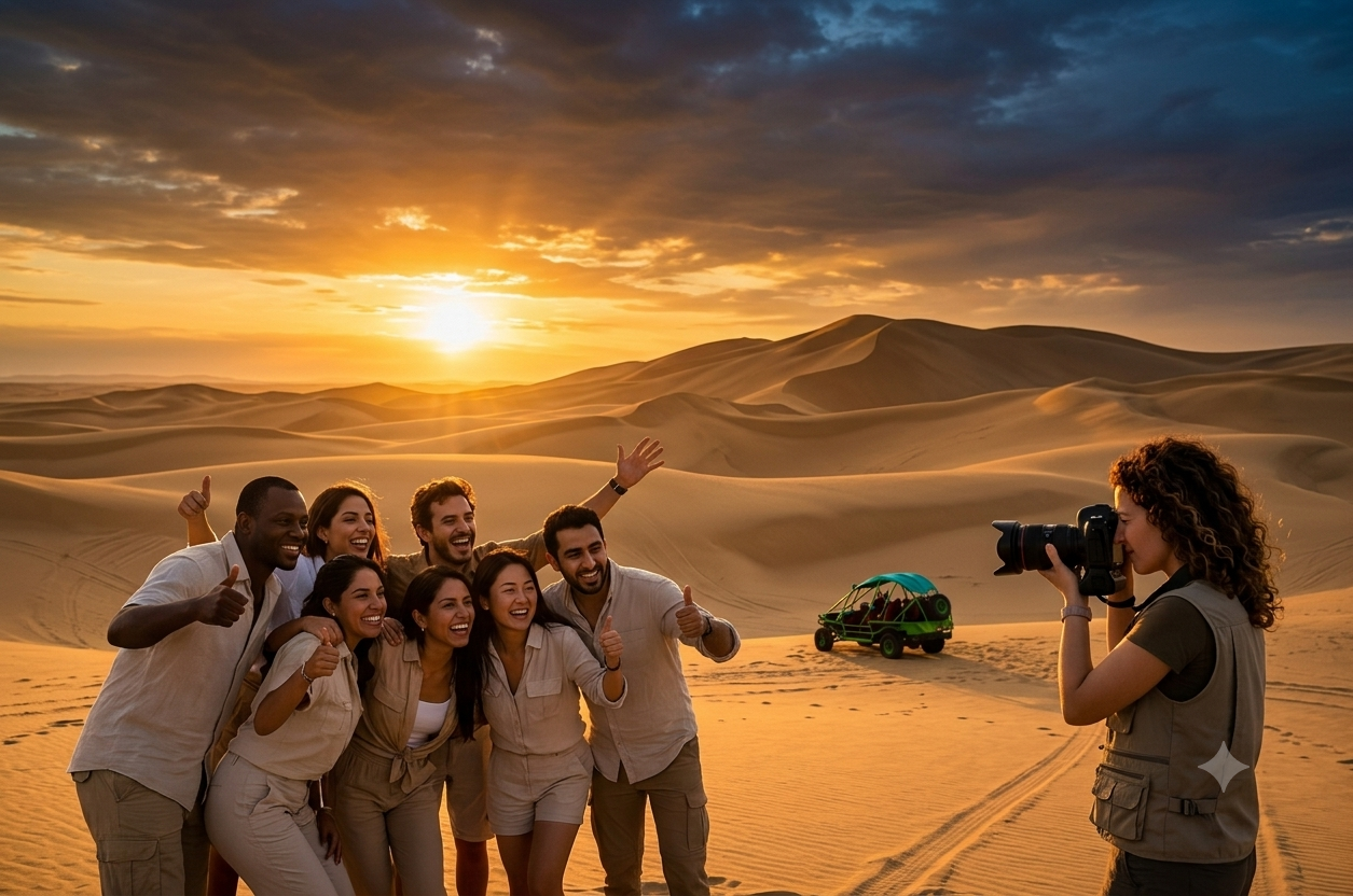 Sesión de fotos en el desierto
